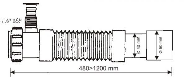 Гофра 1 1/2 McALPINE 12 м MRMF-2-12W