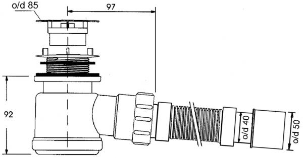 Трап для душевого поддона MRS3W-F