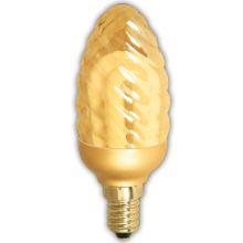 ecola Лампа свеча витая золотистая E14 9W С4YW09ECG