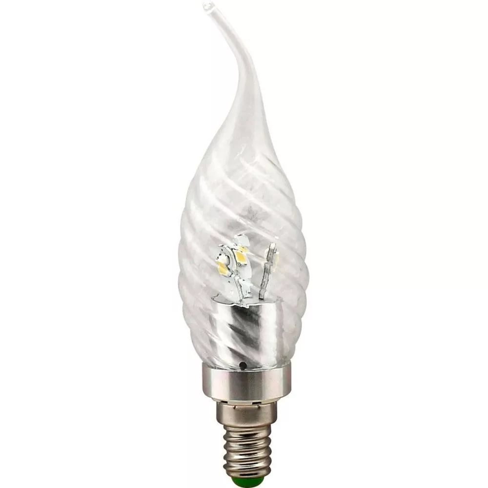 ecola Лампа свеча на ветру витая E14 2700 9W С4FW09ECG