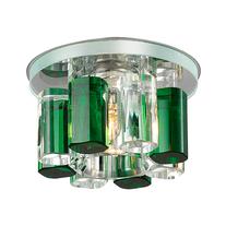 369357 NT09 218 хром/прозрачно-зелёный Встраиваемый светильник IP20 G9 40W 220V CARAMEL 3