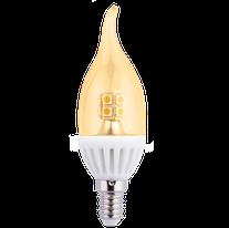 ecola лампа свеча на ветру искристая Е14 4W (40Вт) золотистый
