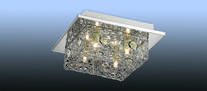 2260/4C ODL12 395 хром/алюминий/хрyстальный декор Потолочный светильник G9 4*40W 220V ALDO
