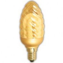 ecola Лампа свеча витая золотистая E14 9W С4YW09ECG