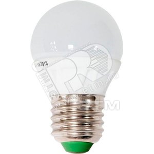 Лампа светодиодная LED 5вт Е27 белый шар (LB-38)